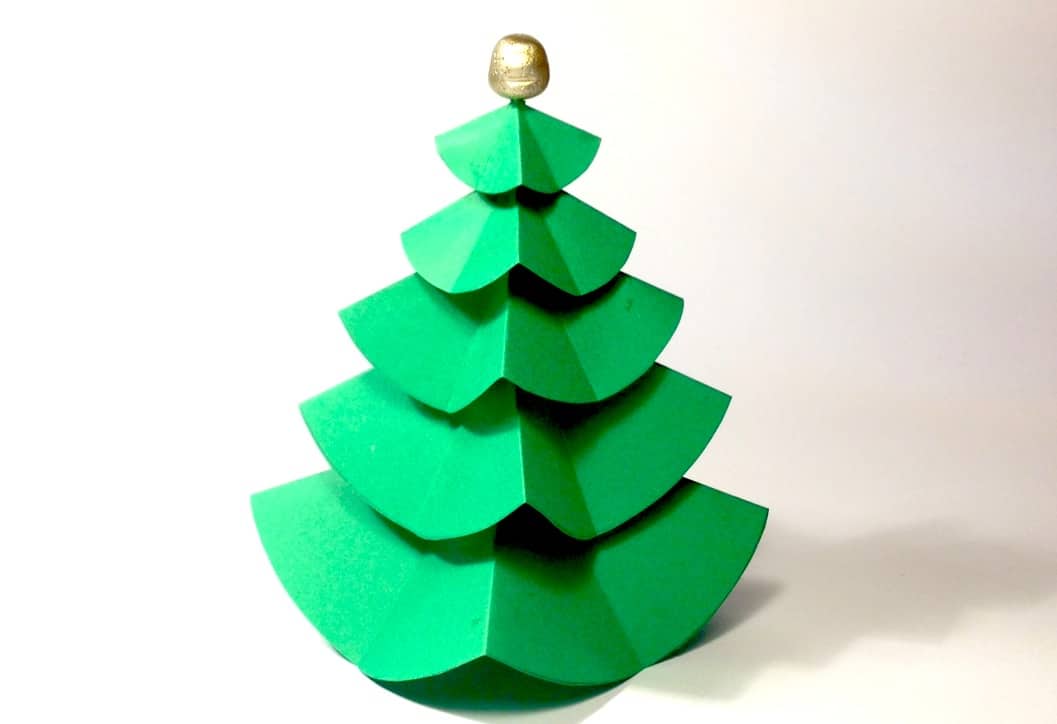 Albero Di Natale Di Carta Origami.Albero Di Natale Di Carta Lavoretto Di Natale