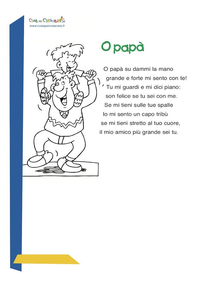 O papà: poesia per la Festa del papà