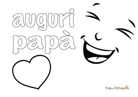 Disegno da colorare auguri papà