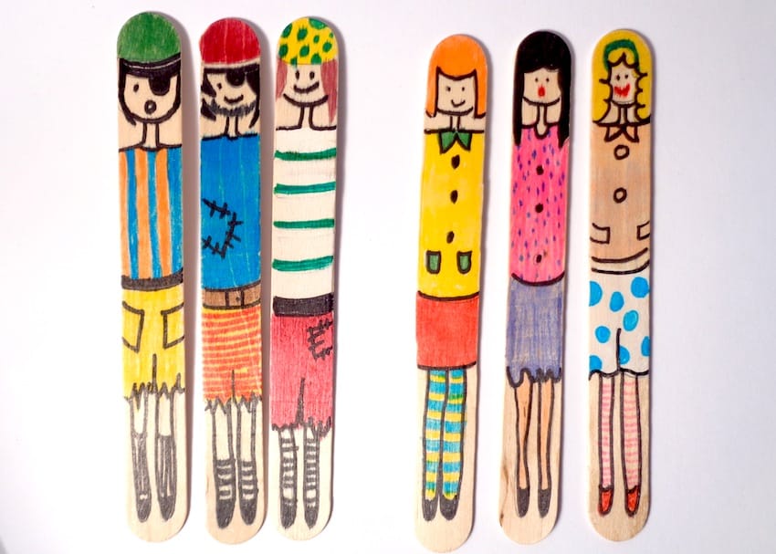 Ciieeo 20 Pezzi Sagome Di Legno Per Ragazzi E Ragazze – Forme Da Dipingere E Decorare, Bastoncini Per Lavoretti Creativi, 14.5x5 Cm, Fai Da Te Bambini