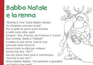 Poesie Di Babbo Natale Per Bambini.Babbo Natale E La Renna Poesia Di Natale Per Bambini