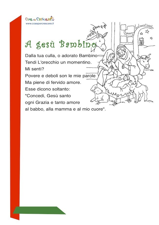 Poesie Di Natale Per Bambini Di 6 Anni.A Gesu Bambino Filastrocca Di Natale