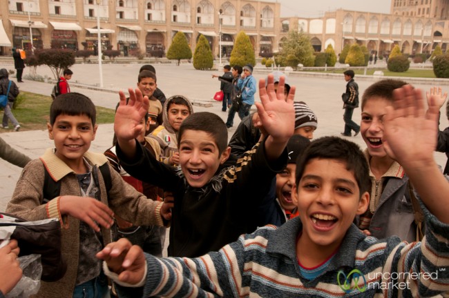 Iranian Boys in Esfahan, Iran