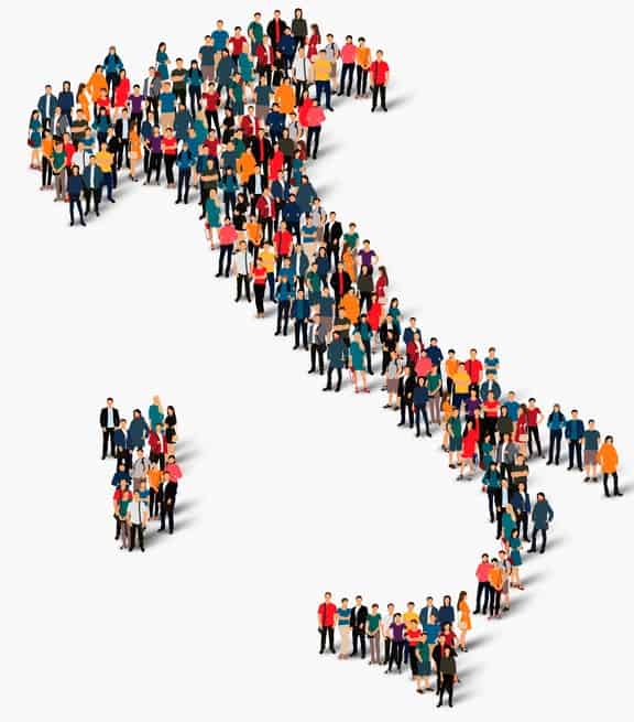 people map country Italy vector