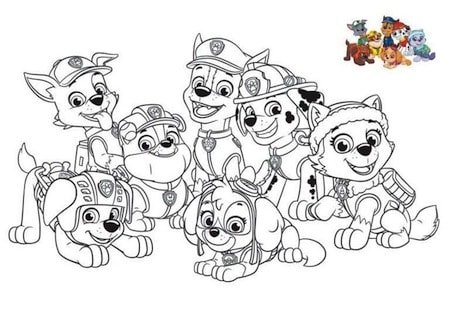 Paw Patrol da colorare