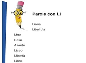 Elenco Di Parole Che Contengono La Sillaba Li Bambini Scuola Primaria