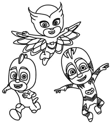 Disegno Da Colorare Dei Superpigiamini O Pj Masks Da Stampare Gratis