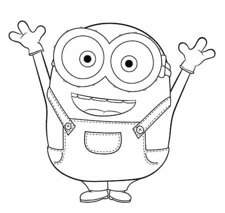 Disegno Del Minion Bob Da Stampare Gratis E Da Colorare