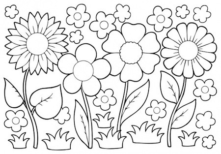 Disegno Di Fiori Primaverili Per Bambini Da Stampare Gratis E Colorare