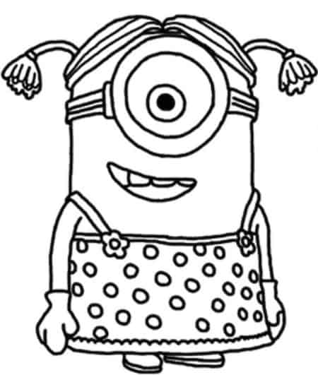 Disegno Di Minion Femmina Da Stampare Gratis E Colorare