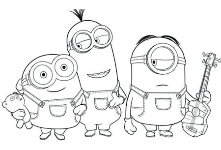 Disegno Dei 3 Minions Famosi Da Stampare E Colorare Gratis