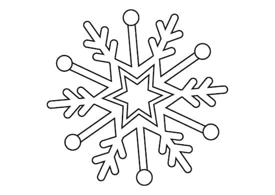 Disegni Di Natale Fiocchi Di Neve.Disegno Di Fiocco Di Neve Da Stampare Gratis E Da Colorare Per Bambini