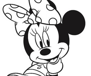 Disegno Di Minnie Da Stampare Gratis E Da Colorare Per Bambini