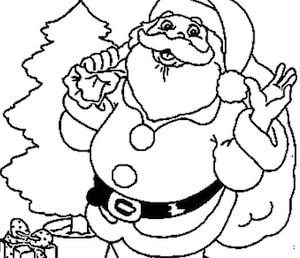 Disegno Di Babbo Natale Da Stampare Gratis E Colorare Per Bambini