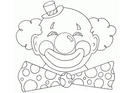 Disegno Di Pagliaccio Da Stampare Faccia Da Clown Da Colorare