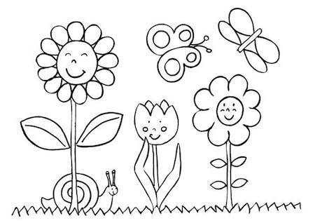 Fiori Disegni Da Stampare Gratis E Da Colorare Per Bambini