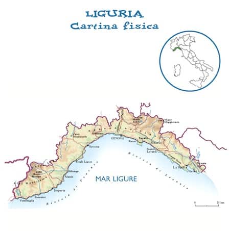 Cartina Geografica Liguria