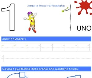 Scheda Di Pregrafismo Per Imparare A Scrivere I Numeri Scuola Infanzia