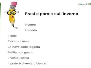 Dettato Sull Inverno Per Prima Elementare Parole Frasi Brevi Da Stampare