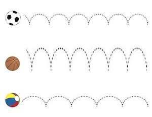 Schede di pregrafismo da stampare per scuola dell'infanzia: le linee curve