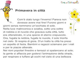 Primavera In Citta Dettato Ortografico Sulle Doppie Per Classi Primaria