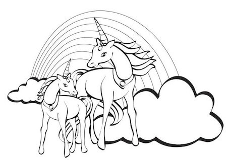 Disegno di Unicorno, disegno di unicorno da colorare, disegno di