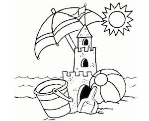 Disegno Per Bambini Da Stampare Gratis E Colorare Il Castello Di Sabbia