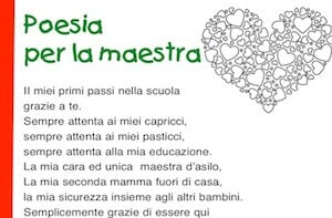 Poesia Per La Maestra Per Bambini Della Scuola Primaria