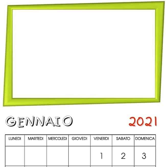 Calendario 21 Per Bambini Da Stampare E Disegnare