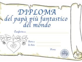 Diploma di papà fantastico da stampare