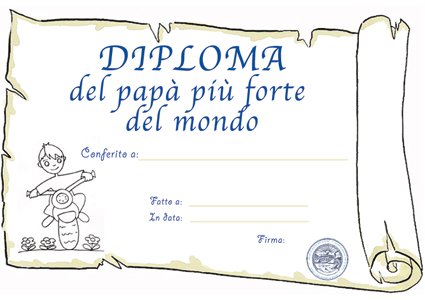 Diploma di papà più forte