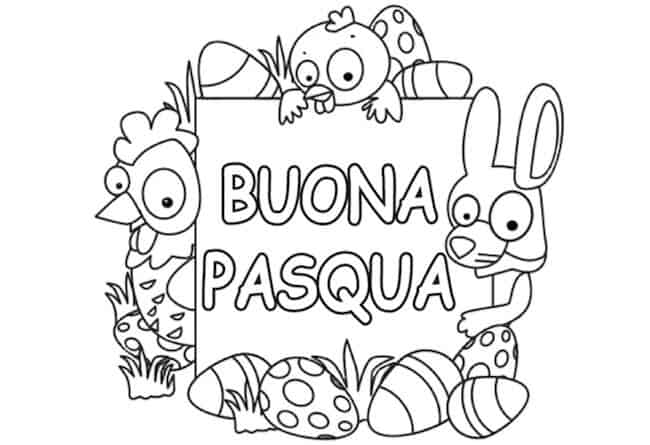 Buona Pasqua da colorare