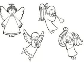 Gli angeli dell'avvento disegno