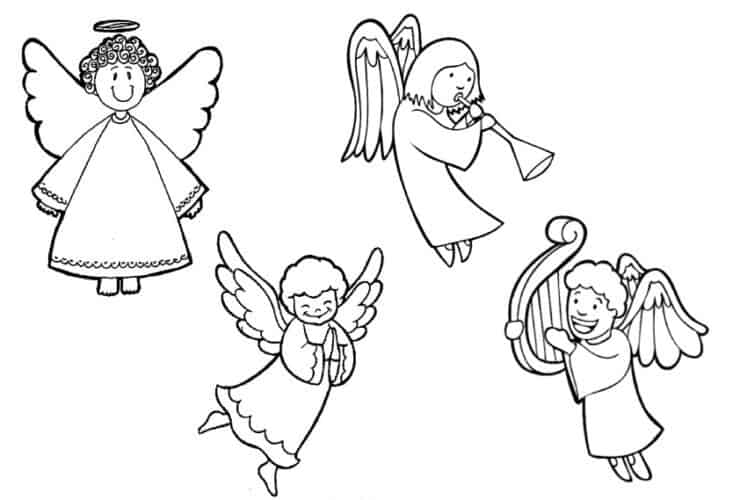 Gli angeli dell'avvento disegno