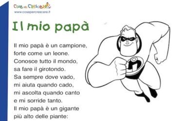 Il mio papà: poesia per il papà