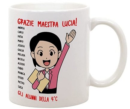 Pagma Tazza Per Addio All'Asilo – Stampa Educativa, 330 Ml, Ceramica