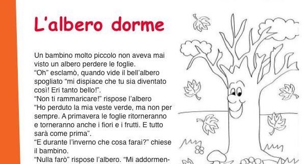 L'albero dorme: storia sull'autunno per bambini