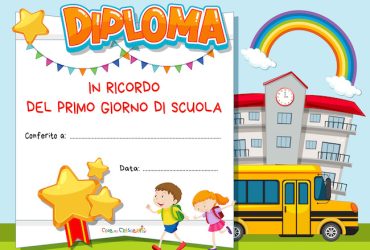 Attestato primo giorno di scuola