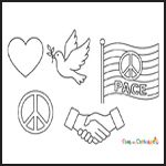 Simboli della Pace da colorare