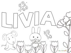Nome LIVIA da colorare