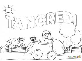 Nome Tancredi da colorare