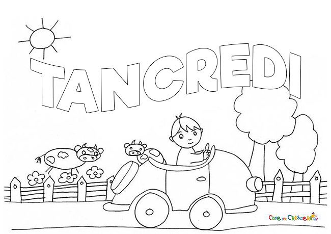 Nome Tancredi da colorare