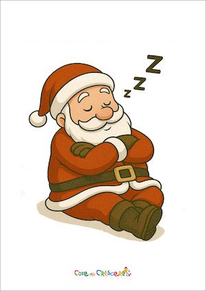 Babbo Natale con renne in volo