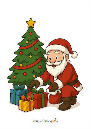 Babbo Natale e albero