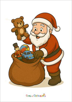 Babbo Natale con regali