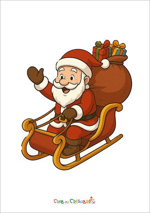 Babbo Natale sulla slitta