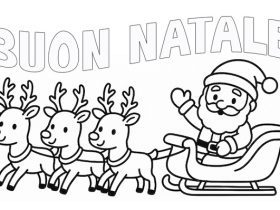 scritta Buon Natale da colorare