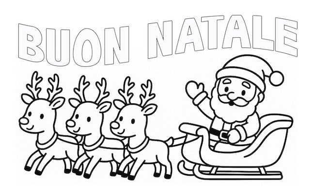 scritta Buon Natale da colorare