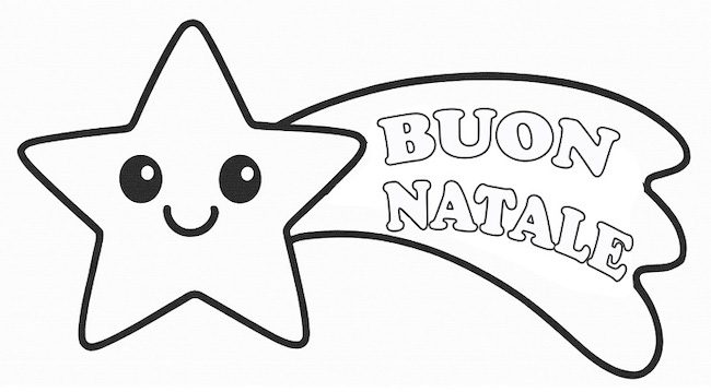 Scritta Buon Natale da colorare
