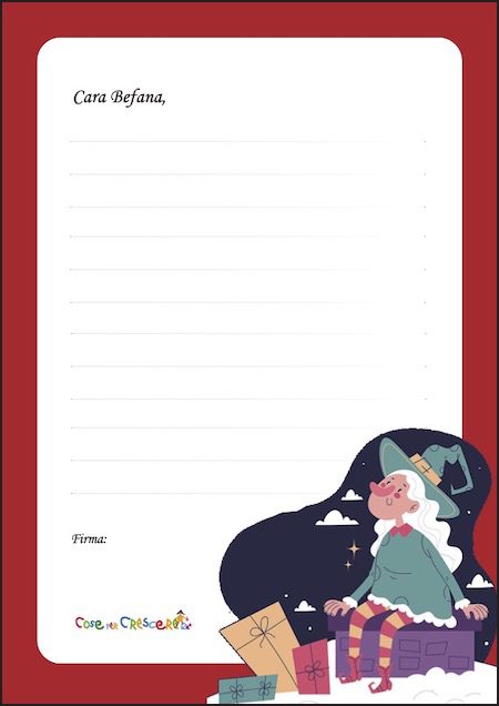 Lettera Befana modello 2